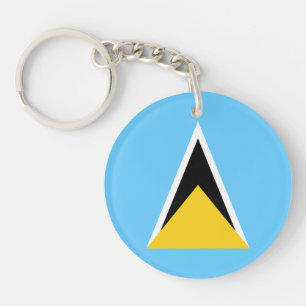 Saint Lucia Flag Keychain