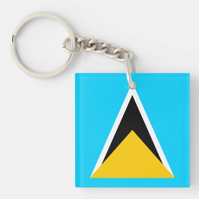 Saint Lucia Flag Keychain (Front)