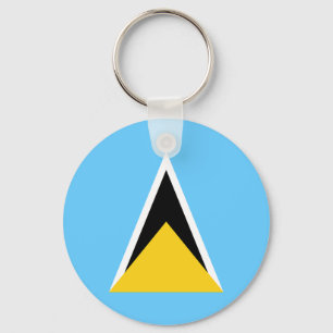 Saint Lucia Flag Keychain