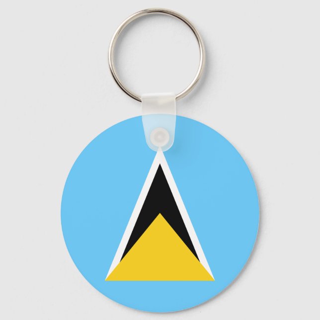 Saint Lucia Flag Keychain (Front)