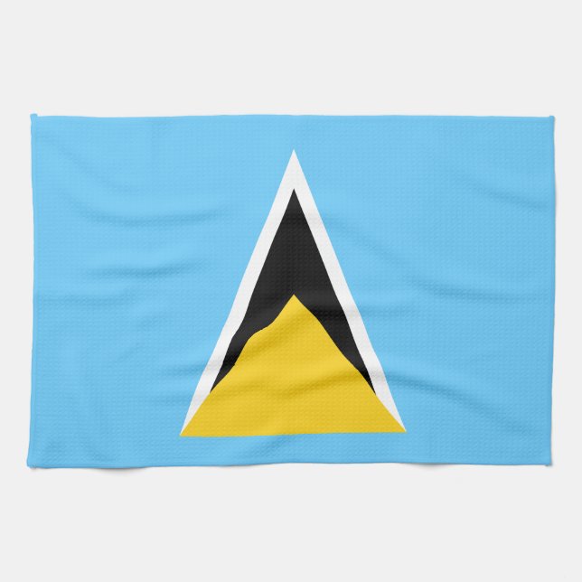 Saint Lucia Flag Kitchen Towel (Horizontal)