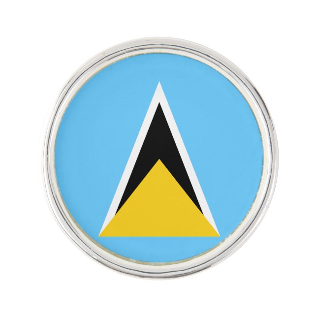 Saint Lucia Flag Lapel Pin (Front)