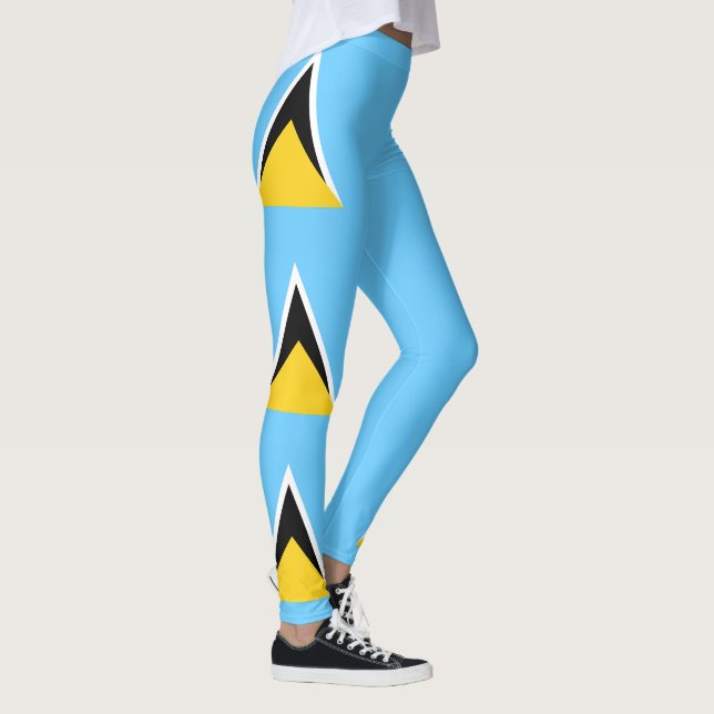 Saint Lucia Flag Leggings (Right)