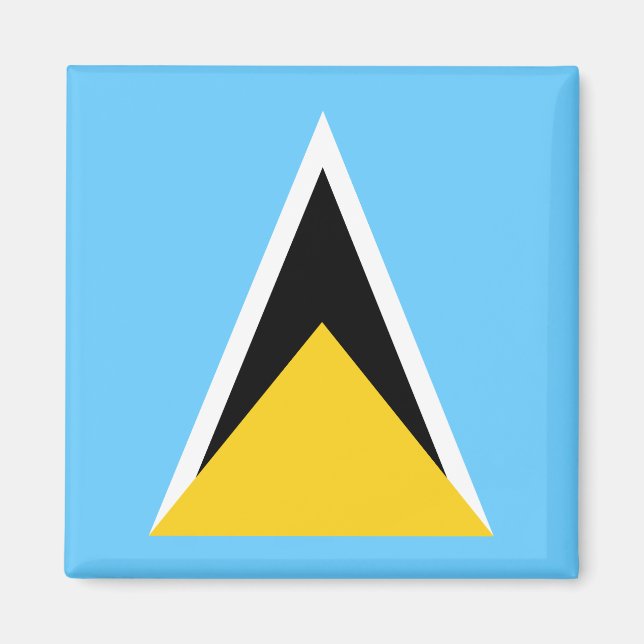 Saint  Lucia Flag Magnet (Front)