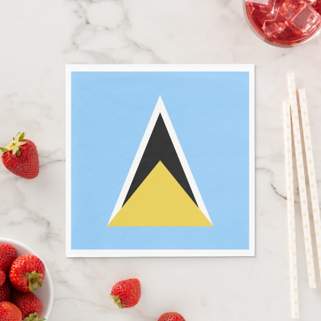 Saint Lucia flag Napkins (Insitu)