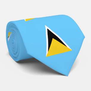 Saint Lucia Flag Neck Tie