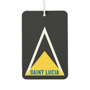 Saint Lucia Flag - Noir Air Freshener