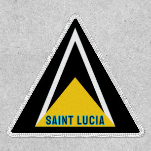 Saint Lucia Flag - Noir Patch