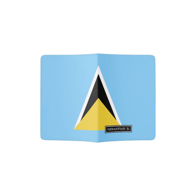 Saint Lucia Flag Passport Holder (Opened)