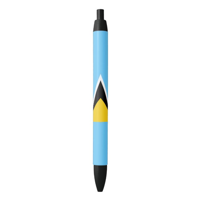 Saint Lucia Flag Pen (Front Vertical)