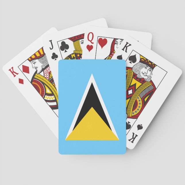 Saint Lucia Flag Poker Cards (Back)