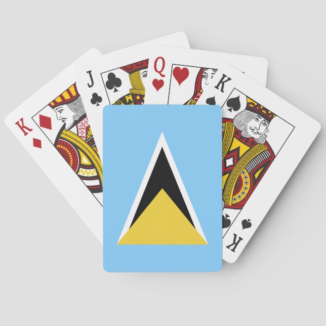 Saint Lucia Flag Poker Cards (Back)