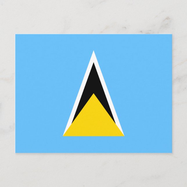 Saint Lucia Flag Postcard (Front)