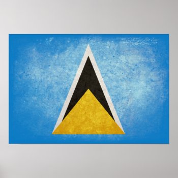 Saint Lucia Flag Poster by FlagWare at Zazzle