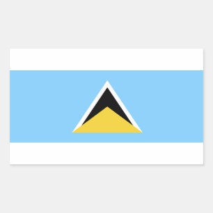 Saint Lucia Flag Rectangular Sticker