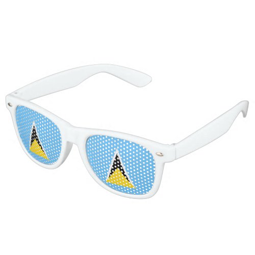 Saint Lucia Flag Retro Sunglasses