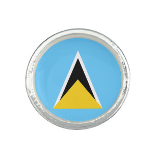 Saint Lucia Flag Ring