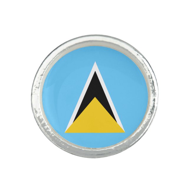 Saint Lucia Flag Ring (Front)
