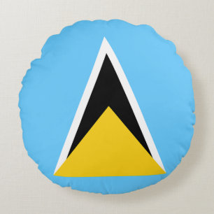 Saint Lucia Flag Round Pillow