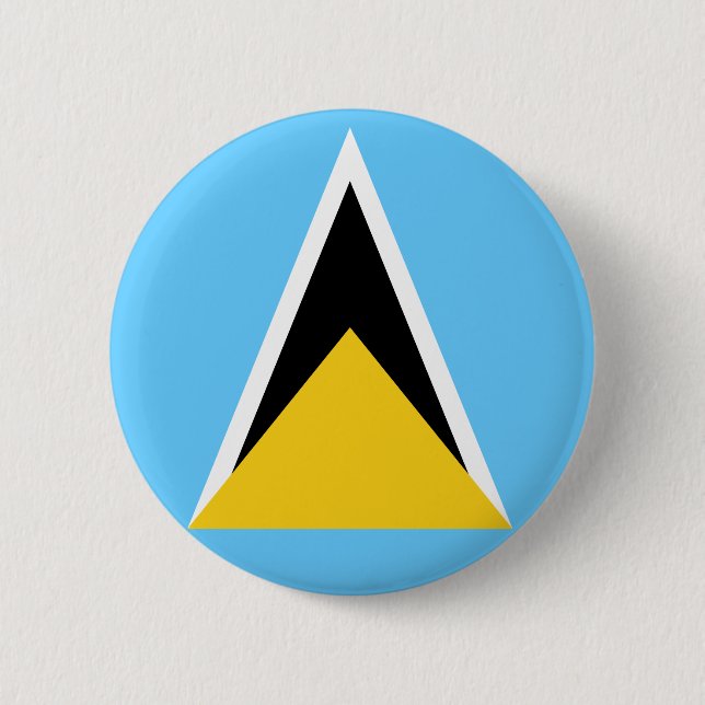 Saint Lucia Flag Saint Lucian Independence Button (Front)
