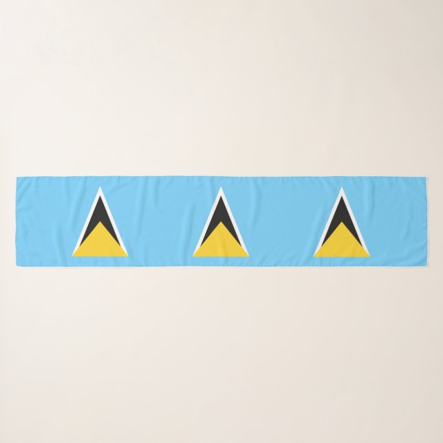 Saint Lucia Flag Scarf (Front (Horizontal))