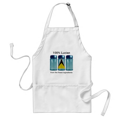 Saint Lucia Flag Spice Jars Apron