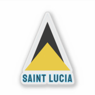 Saint Lucia Flag Sticker