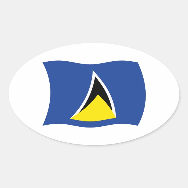 Saint Lucia Flag Sticker (Front)