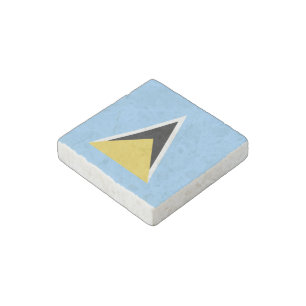 Saint Lucia flag Stone Magnet