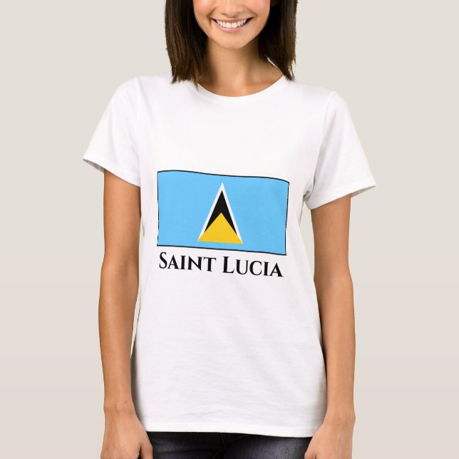 Saint Lucia Flag T-Shirt (Front)