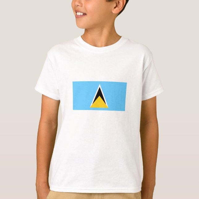 Saint Lucia Flag T-Shirt (Front)