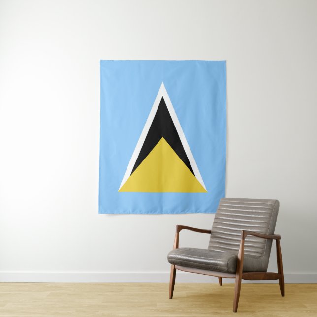 Saint Lucia flag Tapestry (In Situ)