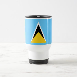 Saint Lucia Flag Travel Mug
