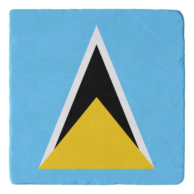 Saint Lucia Flag Trivet (Front)