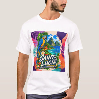 Saint Lucia Good Vibes Have an Address T-Shirt