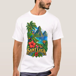 Saint Lucia Heritage Caribbean T-Shirt