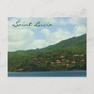 Saint Lucia Hillside Village Postcard
