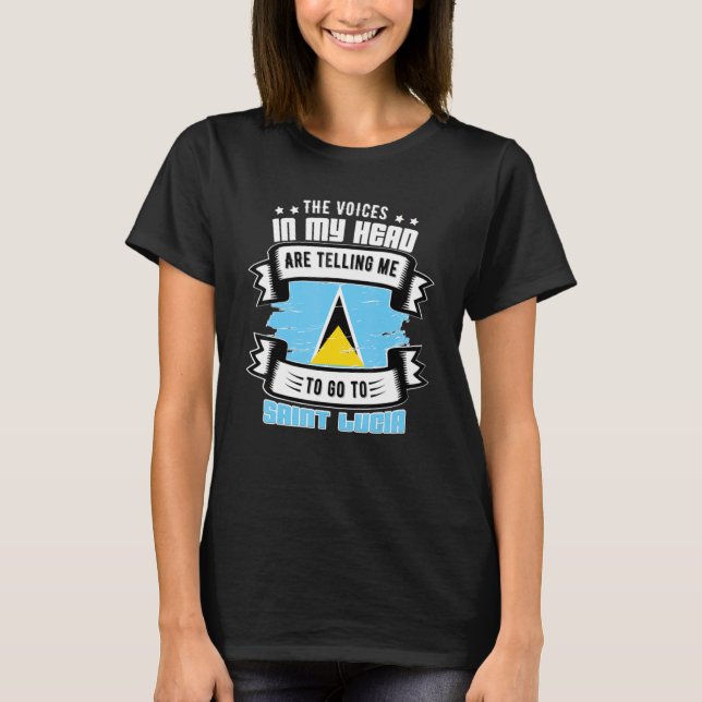 Saint Lucia In My Head T-Shirt (Front)