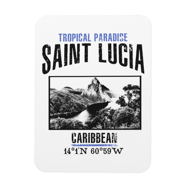 Saint Lucia Magnet (Vertical)
