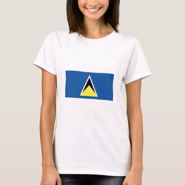 Saint Lucia National Flag T-Shirt (Front)