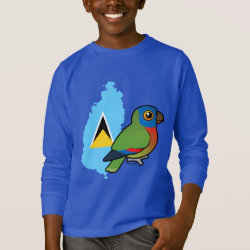 Saint Lucia Amazon Map Kids' Basic Long Sleeve T-Shirt