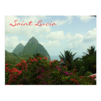 Saint Lucia Pitons Postcard