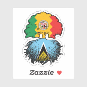 Saint Lucia Saint Lucian Angeleno Los Angeles Tree Sticker