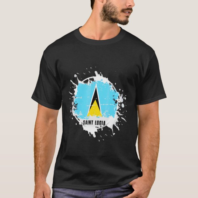 Saint Lucia Splash T-Shirt (Front)
