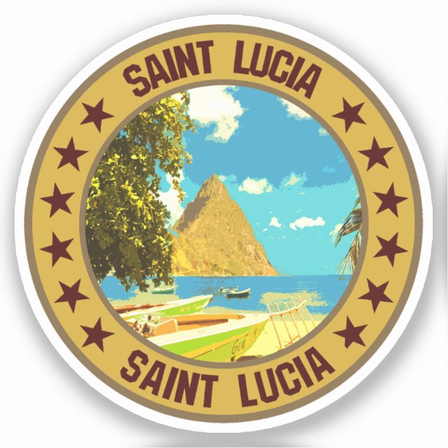 Saint Lucia                                        Sticker (Front)