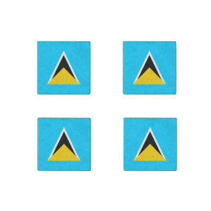 Saint Lucia Stone Magnet