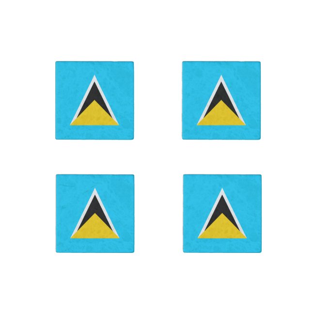 Saint Lucia Stone Magnet (Front)