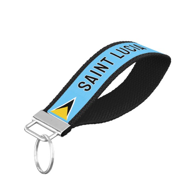 Saint Lucia Wrist Keychain (Angled Down)