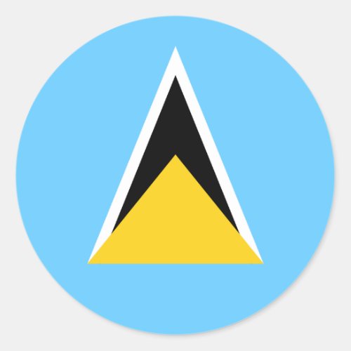 Saint Lucian Flag Flag of Saint Lucia Classic Round Sticker