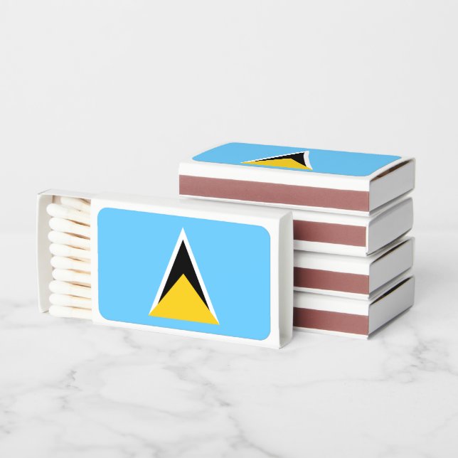 Saint Lucian Flag, Flag of Saint Lucia Matchboxes (Stacked)